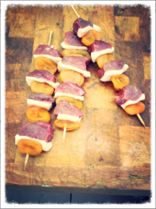 brochettes de canard